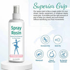 Rosin spray bottle with grip benefits icons