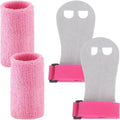 Youth aerial grip set with pink grips and pink wristbands