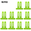 Lime green knee kinesiology tape strips, pack layout showing 10 pieces