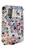 Multicolor ornate printed cloth gear bag with drawstring and fabric loop pull